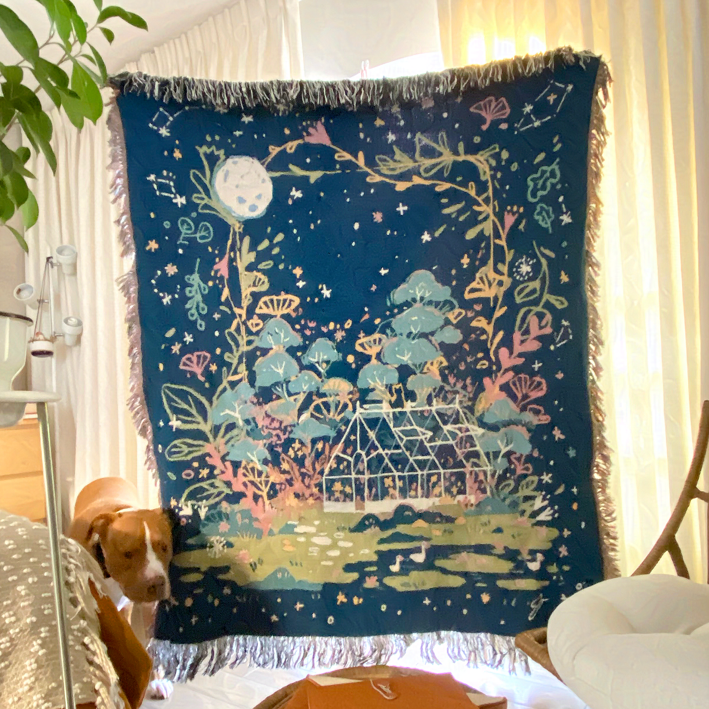 Night Greenhouse Woven Throw