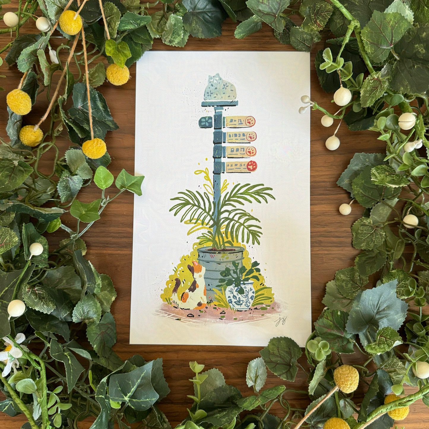 Cat Stop Art Print