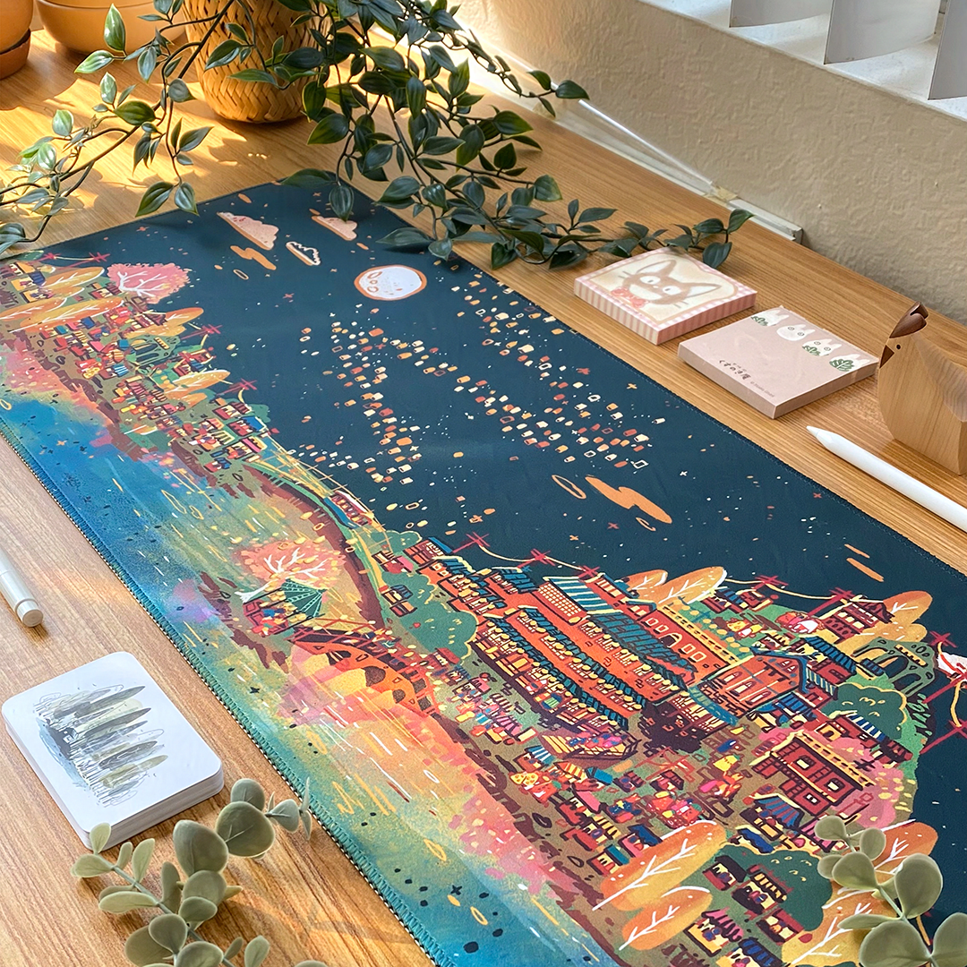 Twilight Teahouse Desk Mat