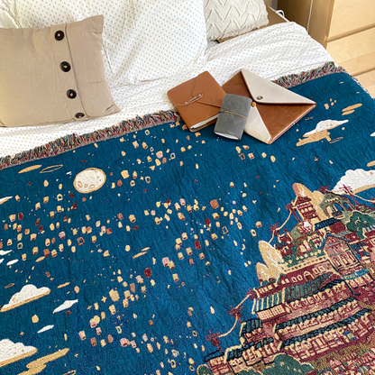 Twilight Teahouse Woven Throw