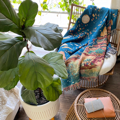 Twilight Teahouse Woven Throw