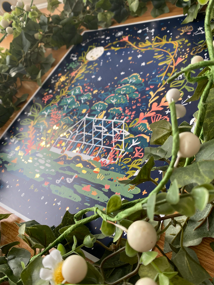 Night Greenhouse Print