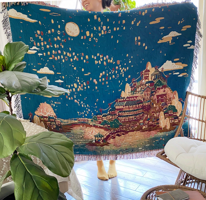 Twilight Teahouse Woven Throw