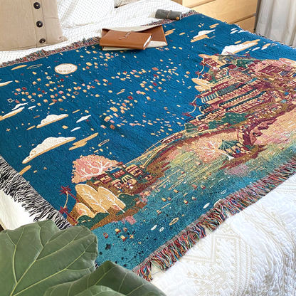 Twilight Teahouse Woven Throw