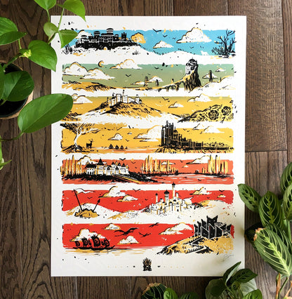 Skies of the Seven Kingdoms Screen Print
