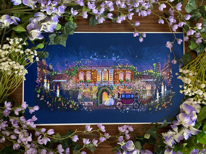 Wisteria at Night Art Print