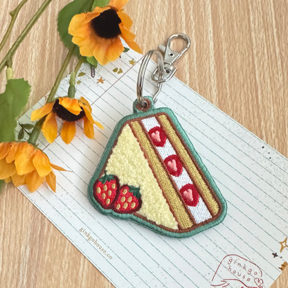 Strawberry Sando Keychain