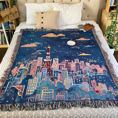 Tokyo Nights Woven Throw