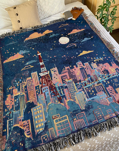 Tokyo Nights Woven Throw