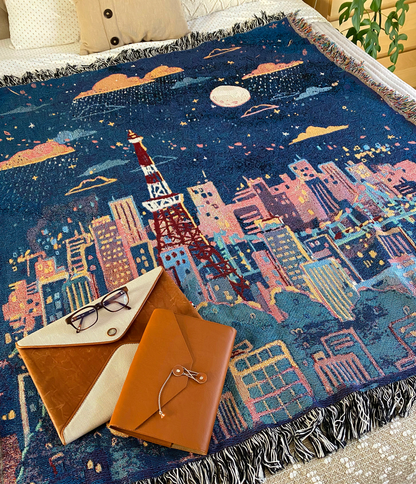 Tokyo Nights Woven Throw