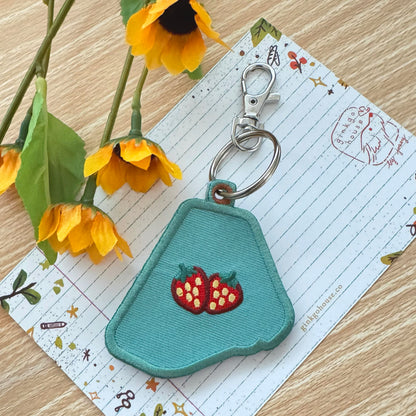 Strawberry Sando Keychain