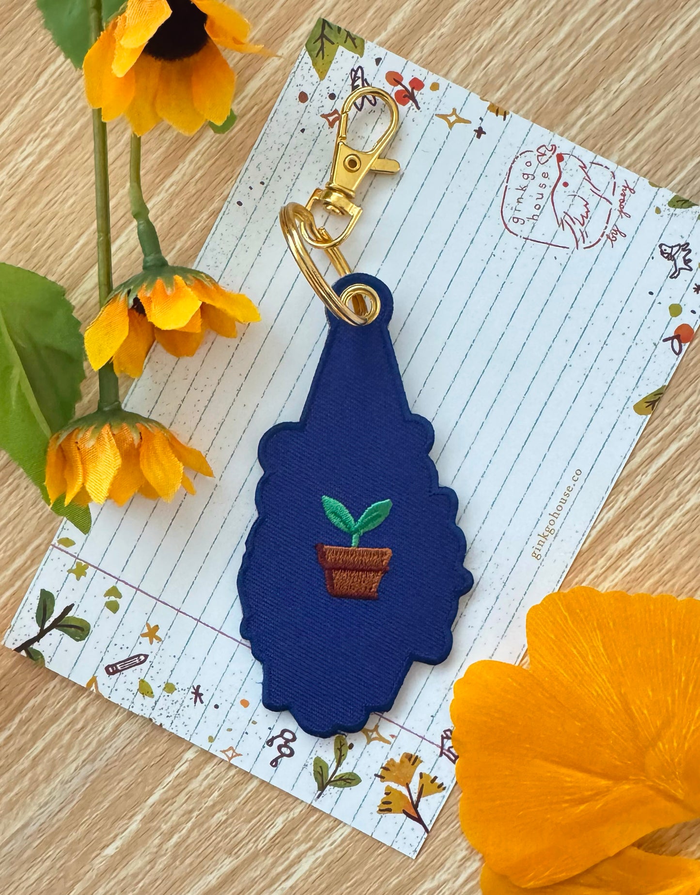 Happy Houseplant Keychain