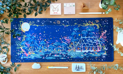 Night Greenhouse Desk Mat