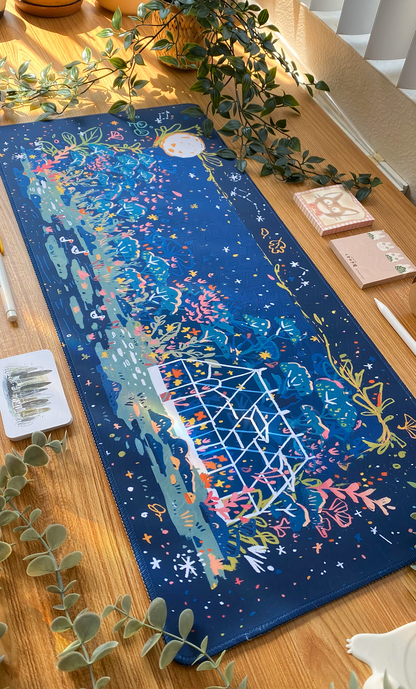 Night Greenhouse Desk Mat