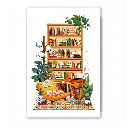 Book Nook Print
