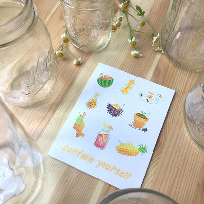 'Contain Yourself' Card