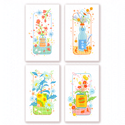 Nostalgic Drink Art Print Set