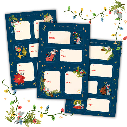 Chris-Mouse Sticker Label Sheet Set