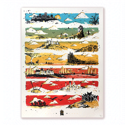Skies of the Seven Kingdoms Screen Print