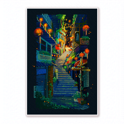 Lantern Alley Art Print