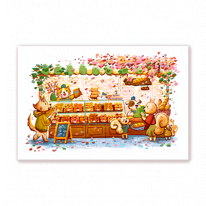 Sakura Bakery Art Print