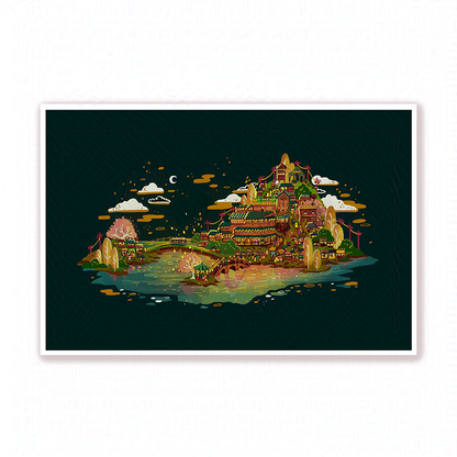 Twilight Teahouse Print